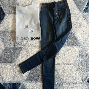 Fashion Nova Dark Wash Skinny Jeans (Tall)
